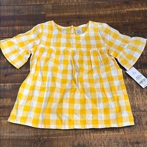 Carter’s Kids Yellow and White Plaid Blouse
